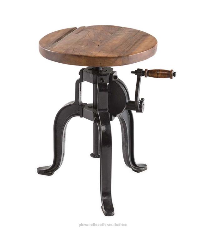 Furniture Plow & Hearth Allegheny Reclaimed Wood Adjustable Height Crank Table NFLB1983