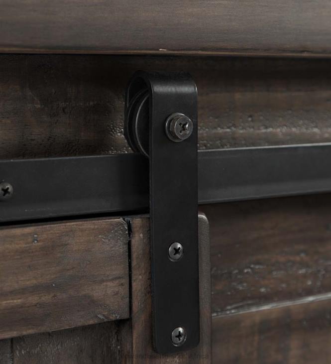 Furniture Plow & Hearth Cape Charles Barn Door Wood Storage Cabinet With Barnwood finish - Barnwood NFLB1993