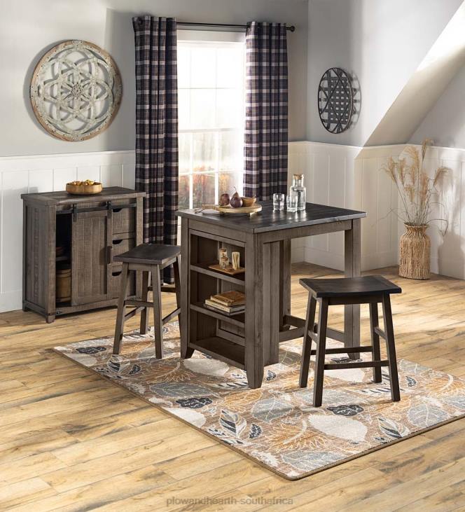 Furniture Plow & Hearth Cape Charles Barn Door Wood Storage Cabinet With Barnwood finish - Barnwood NFLB1993