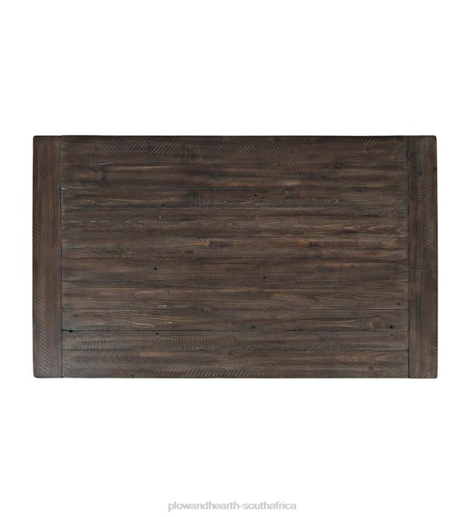 Furniture Plow & Hearth Cape Charles Reclaimed Barnwood Coffee/Cocktail Table with Sliding Barn Doors - Barnwood NFLB2018