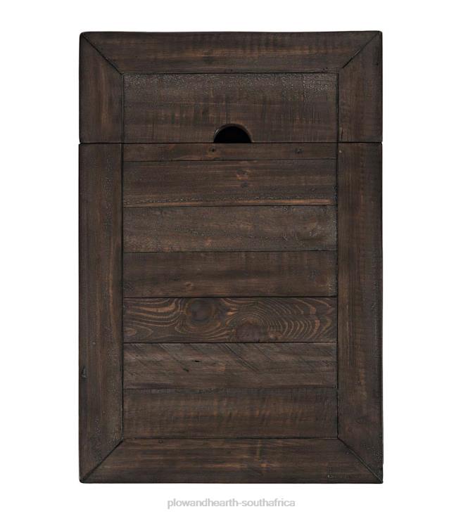 Furniture Plow & Hearth Cape Charles Reclaimed Barnwood Power Station Side Table with USB Ports - Barnwood NFLB1988