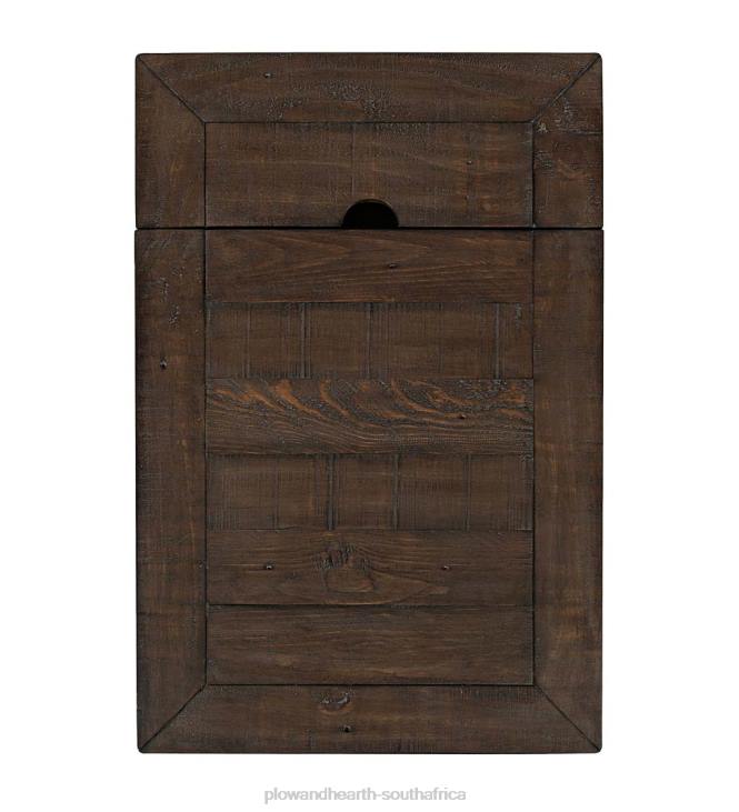 Furniture Plow & Hearth Cape Charles Reclaimed Wood Power Station Side Table with USB Ports - White NFLB1987