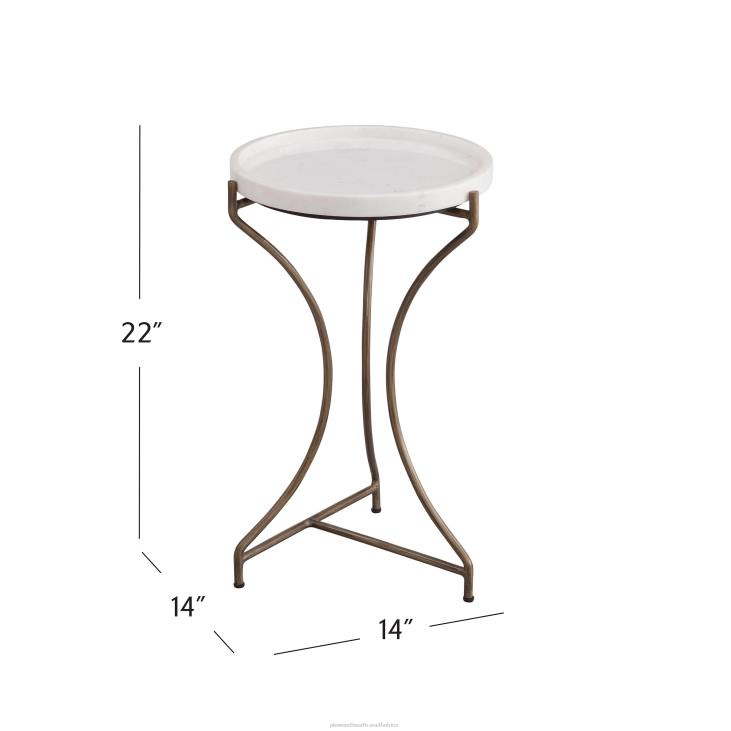 Furniture Plow & Hearth Carissa Marble Accent Table NFLB2017