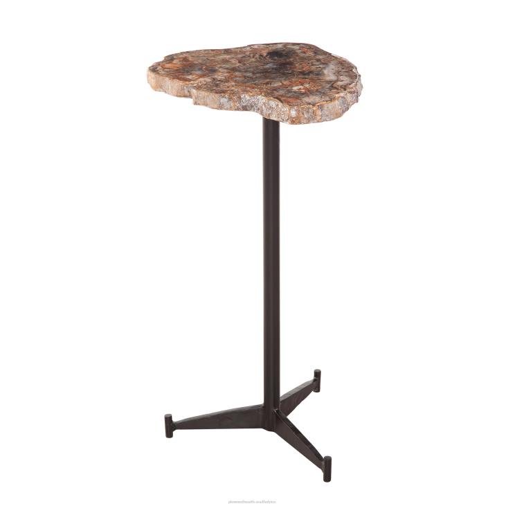 Furniture Plow & Hearth Henrietta Petrified Wood Accent Table NFLB2014