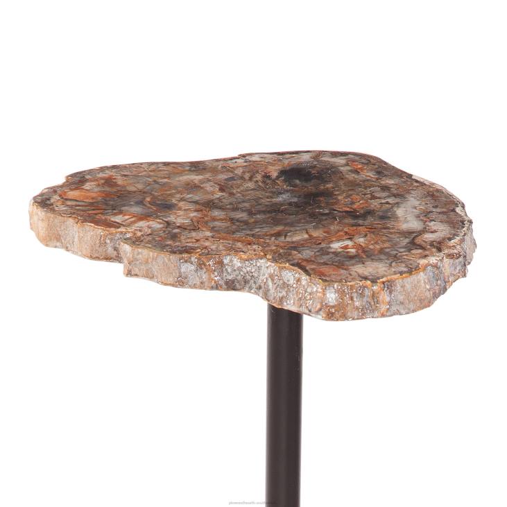 Furniture Plow & Hearth Henrietta Petrified Wood Accent Table NFLB2014
