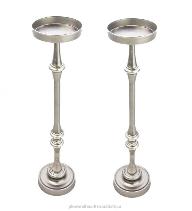 Furniture Plow & Hearth Martini Tables, Set of 2 - Antique Silver NFLB2022