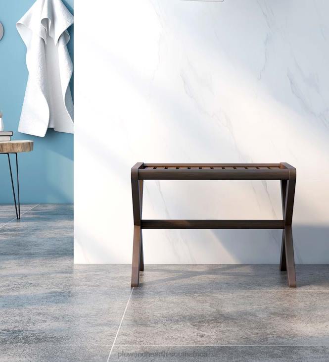 Furniture Plow & Hearth Modern Farmhouse Wood Stool/Bench - Espresso NFLB2003