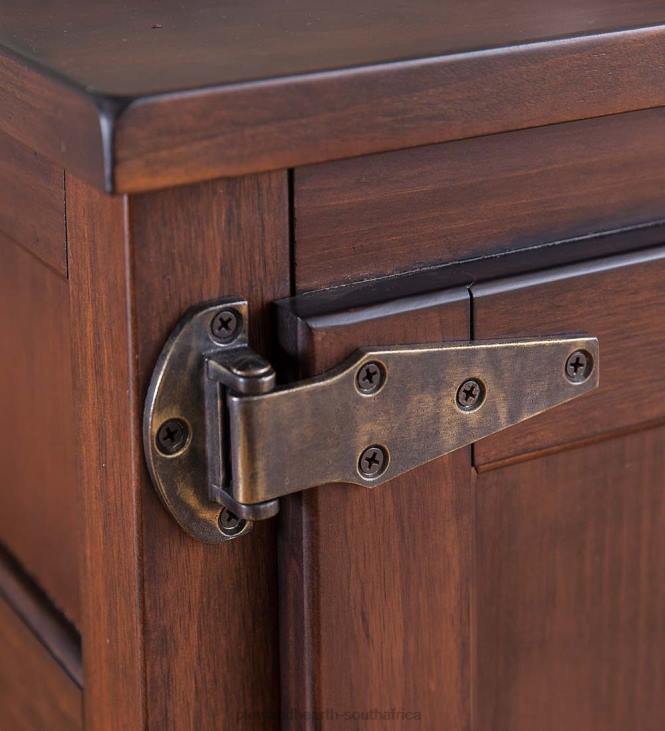 Furniture Plow & Hearth Portland Ice Box Wood Coffee Table/Bench with Replica Hardware - Walnut NFLB1984