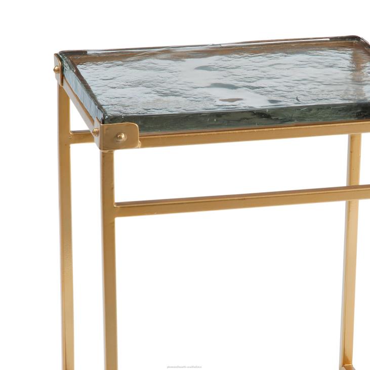 Furniture Plow & Hearth Rachel Cast Glass Accent Table NFLB2012