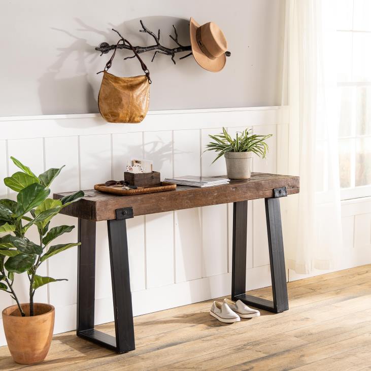 Furniture Plow & Hearth Richland Indoor/Outdoor Reclaimed Wood Console Table NFLB1978