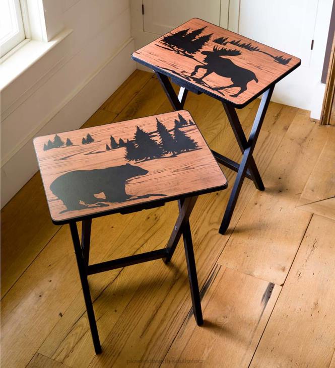 Furniture Plow & Hearth Wilderness TV Trays, Set of 2 NFLB1977
