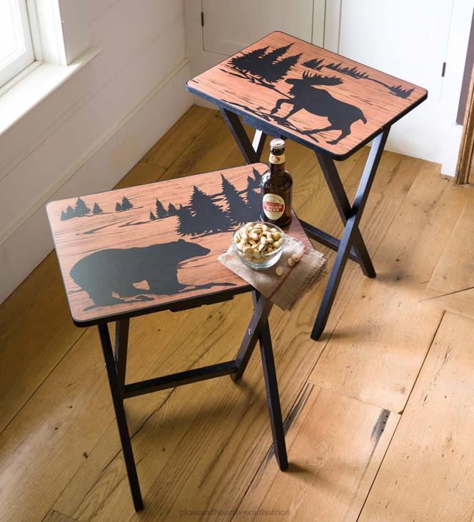 Furniture Plow & Hearth Wilderness TV Trays, Set of 2 NFLB1977