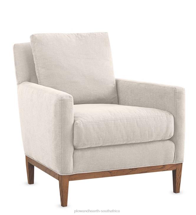 Furniture Plow & Hearth Eco-Friendly Handmade Upholstered Studio Chair, Made In USA - Brussels Linen NFLB2033