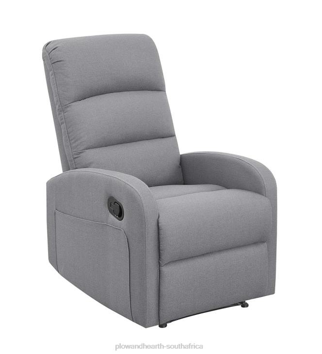 Furniture Plow & Hearth Emilia Upholstered Manual Recliner - Grey NFLB2027