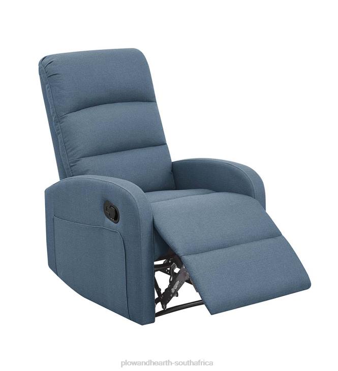 Furniture Plow & Hearth Emilia Upholstered Manual Recliner - Grey NFLB2027