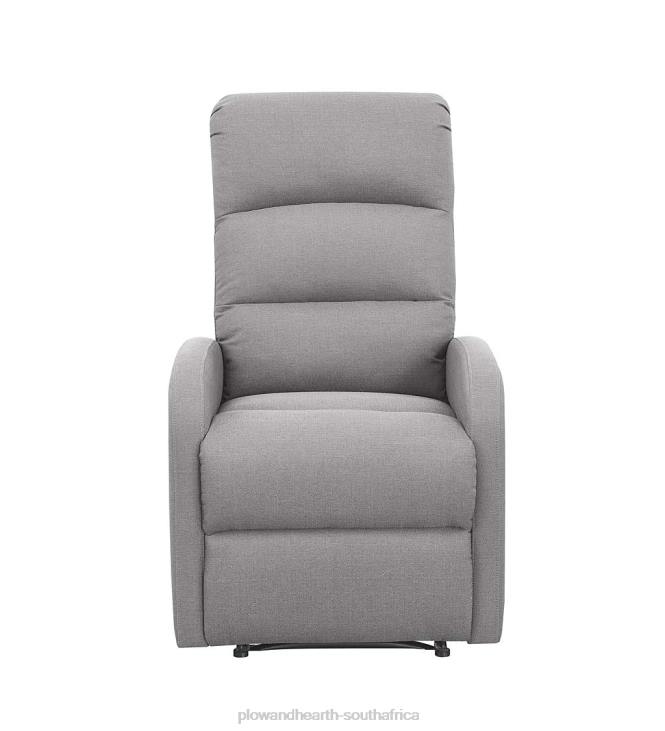 Furniture Plow & Hearth Emilia Upholstered Manual Recliner - Grey NFLB2027