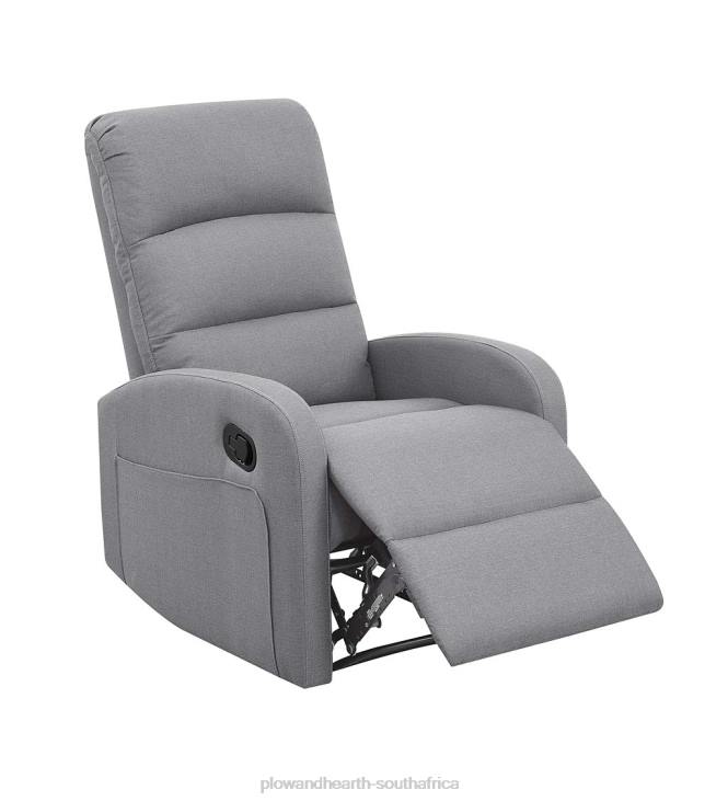 Furniture Plow & Hearth Emilia Upholstered Manual Recliner - Grey NFLB2027