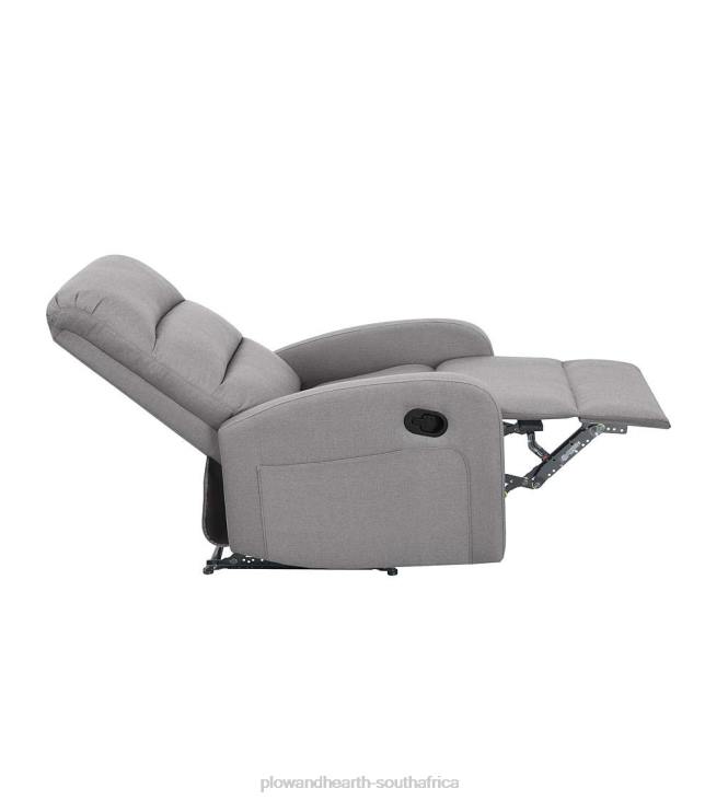 Furniture Plow & Hearth Emilia Upholstered Manual Recliner - Grey NFLB2027