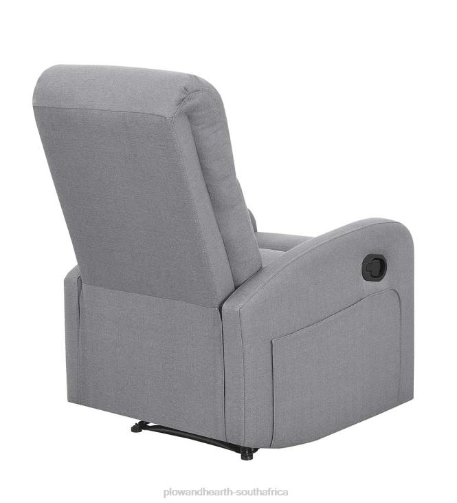 Furniture Plow & Hearth Emilia Upholstered Manual Recliner - Grey NFLB2027