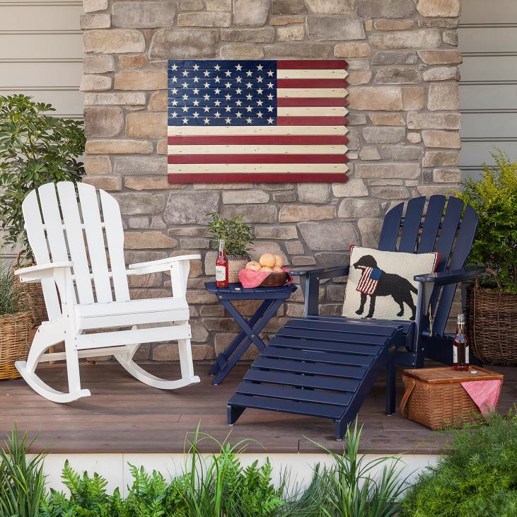 Furniture Plow & Hearth Eucalyptus Wood Adirondack Chair - Natural Stain NFLB3237