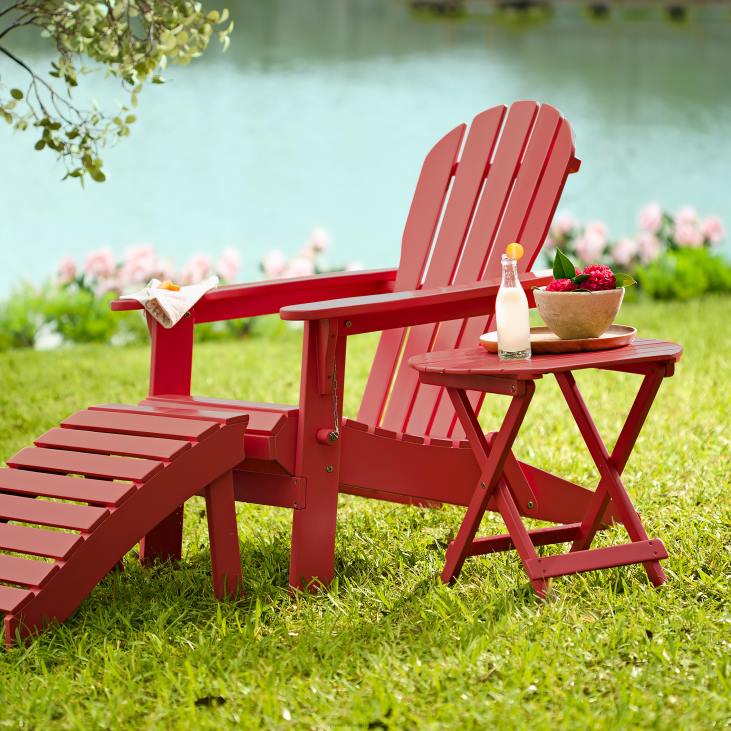 Furniture Plow & Hearth Eucalyptus Wood Adirondack Chair - Natural Stain NFLB3237