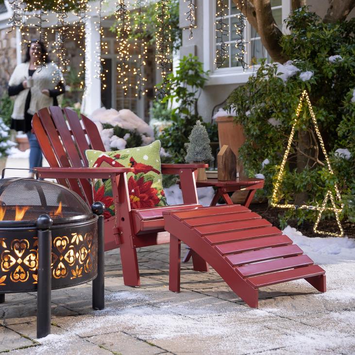 Furniture Plow & Hearth Eucalyptus Wood Adirondack Chair - Natural Stain NFLB3237