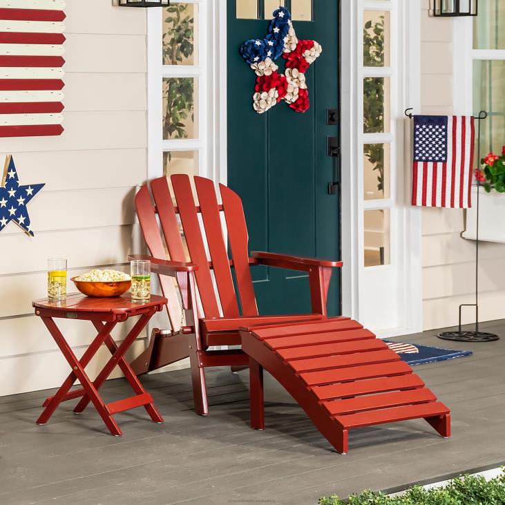 Furniture Plow & Hearth Eucalyptus Wood Adirondack Chair - Natural Stain NFLB3237