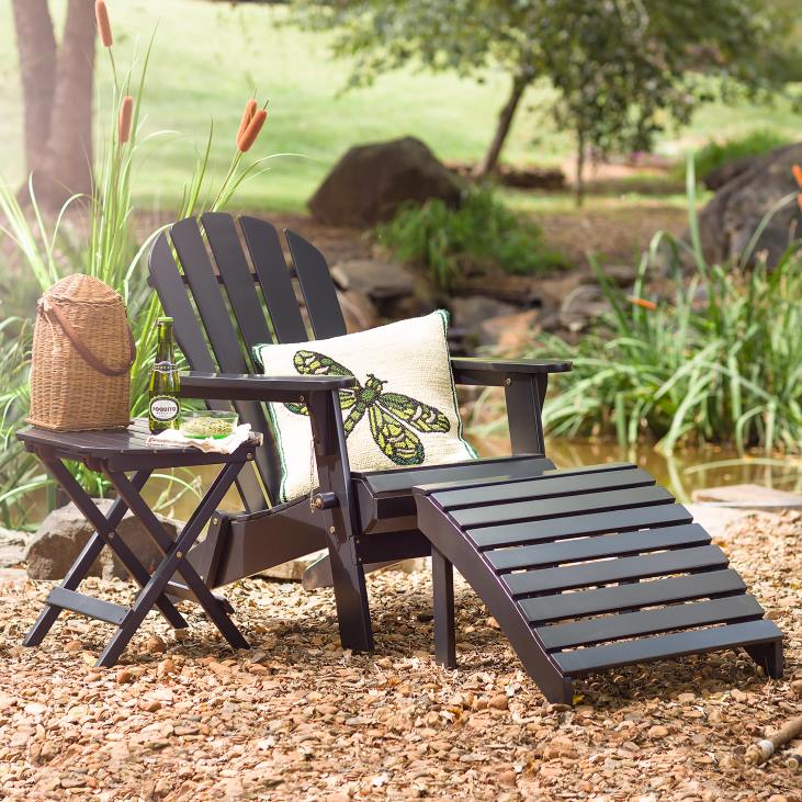 Furniture Plow & Hearth Eucalyptus Wood Adirondack Chair - Natural Stain NFLB3237