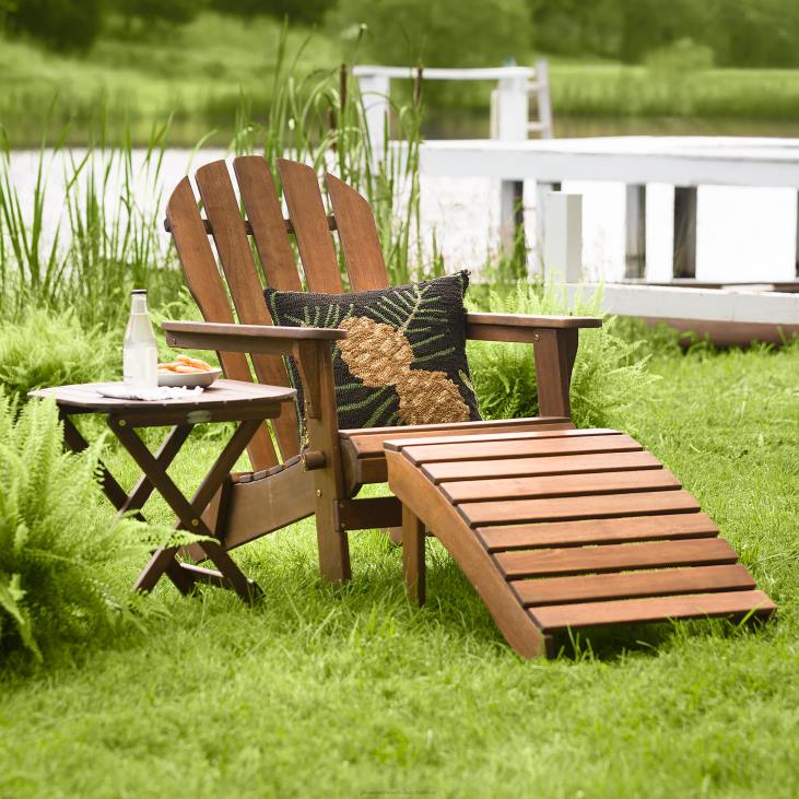 Furniture Plow & Hearth Eucalyptus Wood Adirondack Chair - Natural Stain NFLB3237