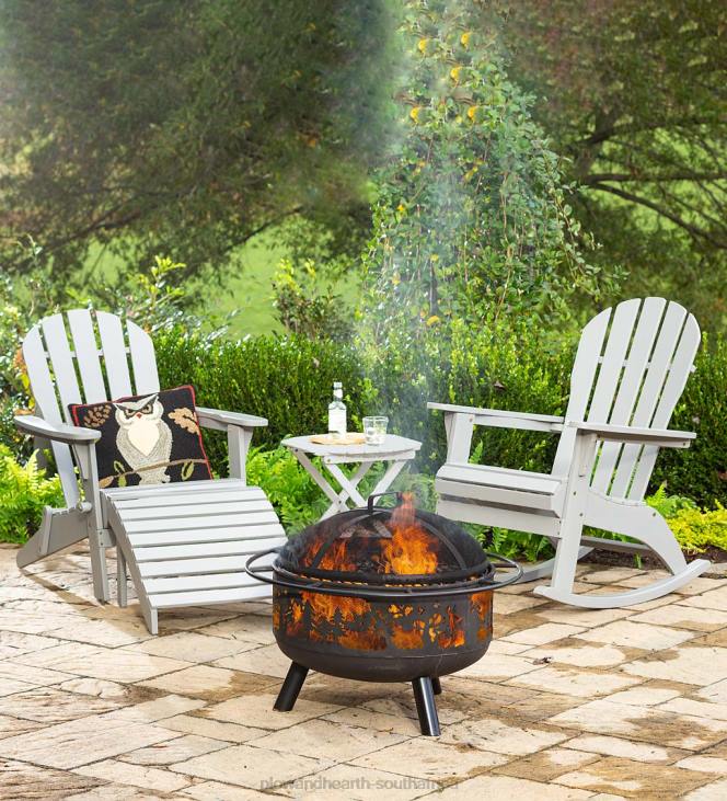 Furniture Plow & Hearth Eucalyptus Wood Adirondack Rocking Chair - Red NFLB3115