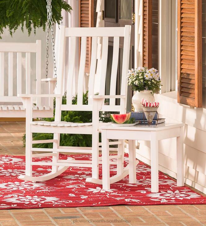 Furniture Plow & Hearth Slatted Wood Rocking Chair - Black Paint NFLB3255