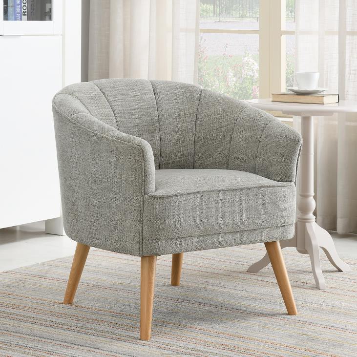 Furniture Plow & Hearth Vera Chenille Accent Chair - Stone NFLB2028
