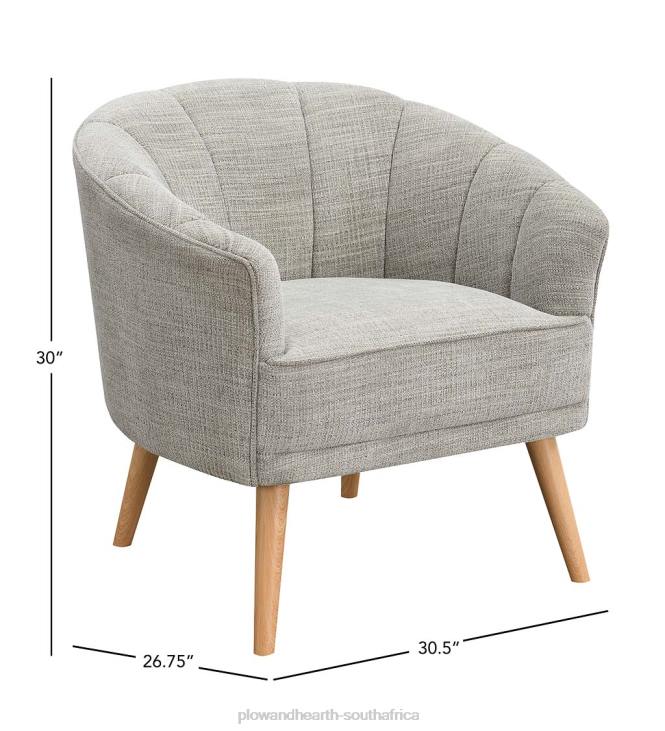 Furniture Plow & Hearth Vera Chenille Accent Chair - Stone NFLB2028