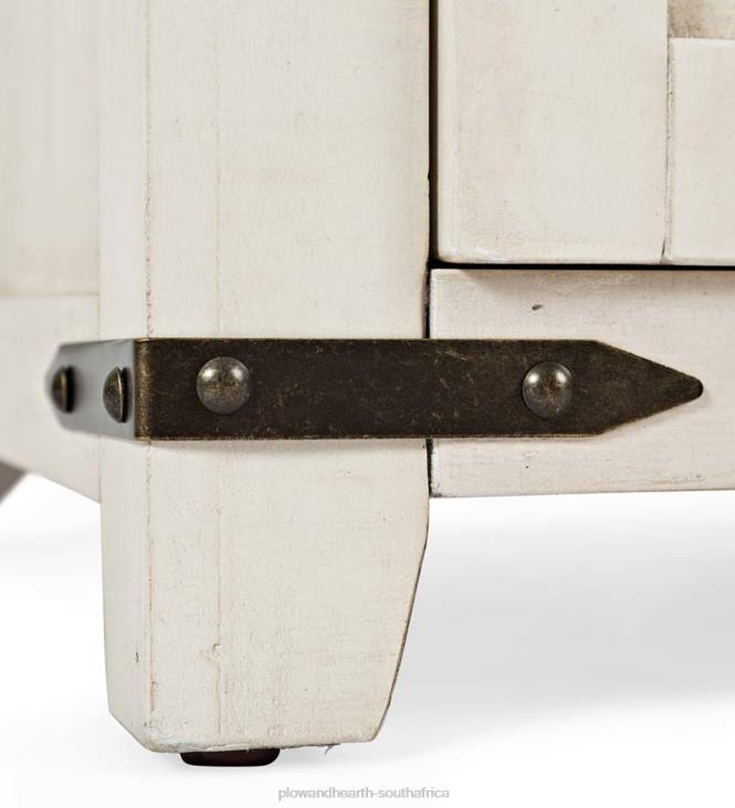 Furniture Plow & Hearth Cape Charles Barn Door Wood Storage Cabinet - White NFLB2082
