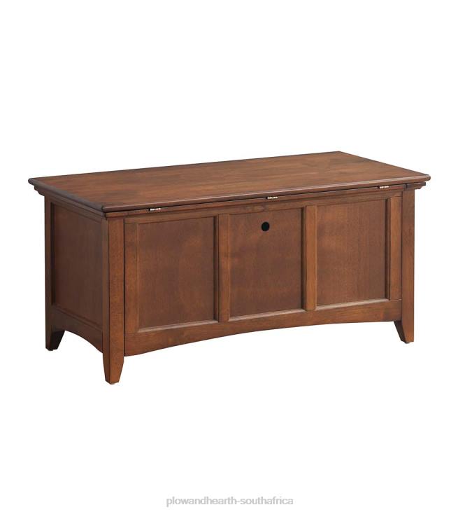 Furniture Plow & Hearth Hinged Paneled Storage Chest/Console - Antique Ivory NFLB2080