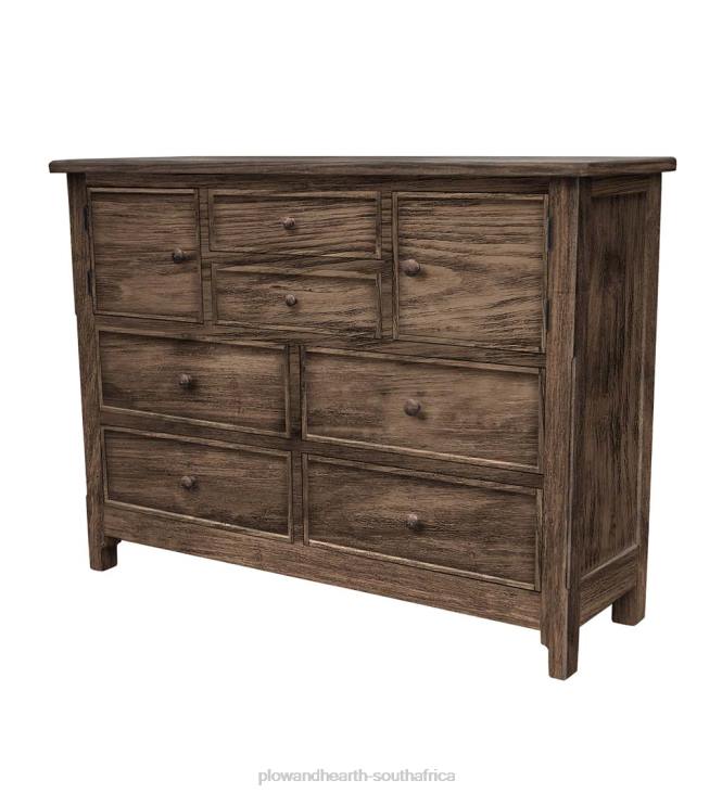 Furniture Plow & Hearth Laurel Ridge Farmhouse Collection Fletcher Double Chest - Cocoa NFLB2085