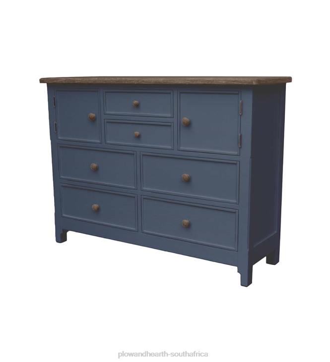 Furniture Plow & Hearth Laurel Ridge Farmhouse Collection Fletcher Double Chest - Cocoa NFLB2085