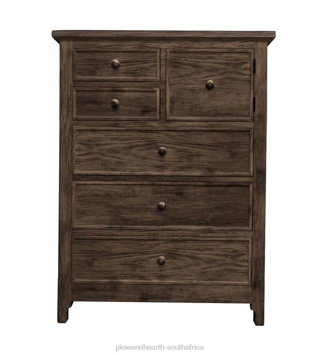 Furniture Plow & Hearth Laurel Ridge Farmhouse Collection Fletcher High Chest - Cocoa NFLB2083