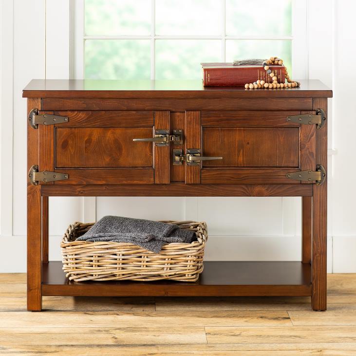 Furniture Plow & Hearth Portland Ice Box Storage Console Table with Replica Hardware NFLB2078