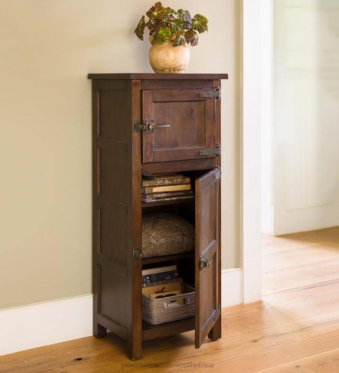 Furniture Plow & Hearth Portland Ice Box Wood Jelly Cabinet with Replica Hardware NFLB2077