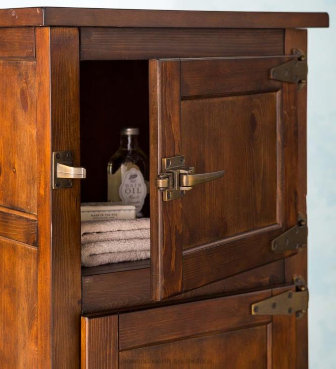 Furniture Plow & Hearth Portland Ice Box Wood Jelly Cabinet with Replica Hardware NFLB2077