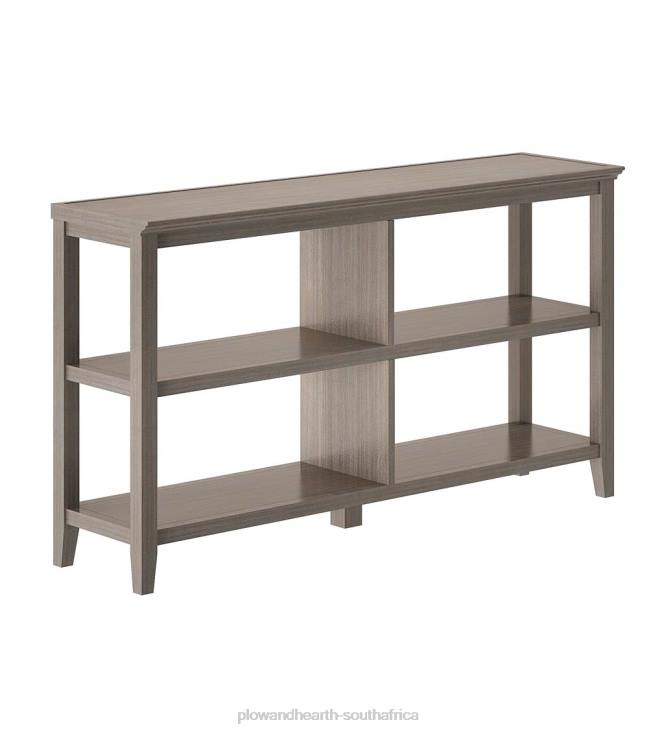 Furniture Plow & Hearth Farmhouse Two-Shelf Console Bookcase - Washed Gray NFLB2089