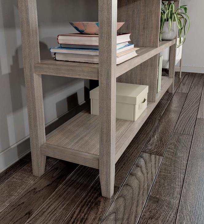 Furniture Plow & Hearth Farmhouse Two-Shelf Console Bookcase - Washed Gray NFLB2089