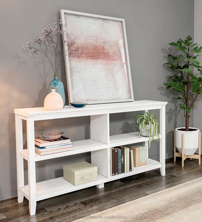 Furniture Plow & Hearth Farmhouse Two-Shelf Console Bookcase - Washed Gray NFLB2089