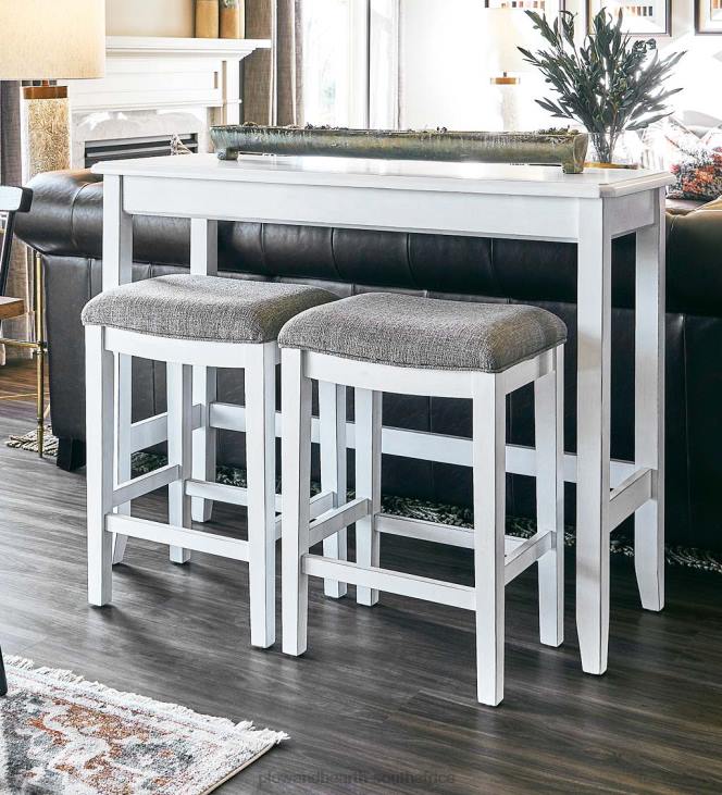 Furniture Plow & Hearth Sofa Table Set with Saddle Seat Stools - Espresso NFLB2087
