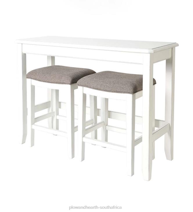 Furniture Plow & Hearth Sofa Table Set with Saddle Seat Stools - Espresso NFLB2087