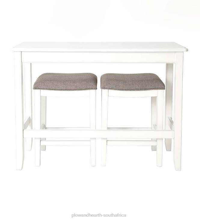 Furniture Plow & Hearth Sofa Table Set with Saddle Seat Stools - Espresso NFLB2087