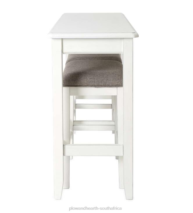 Furniture Plow & Hearth Sofa Table Set with Saddle Seat Stools - Espresso NFLB2087