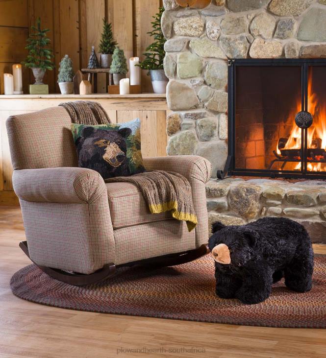 Furniture Plow & Hearth Black Bear Footstool NFLB2094