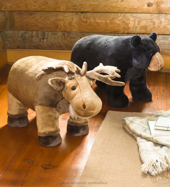 Furniture Plow & Hearth Black Bear Footstool NFLB2094